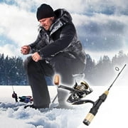 ZHXXCUM Single Rod Double Tip + 2000 Spinning Reel Double Tip Ice Fishing Winter Fishing Rod Shrimp Rod Spinning Reel Fishing Gear Set Cross-Border Fishing Rod
